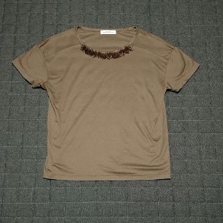 ユナイテッドアローズグリーンレーベルリラクシング(UNITED ARROWS green label relaxing)のgreen label relaxing　フリンジ付きTシャツ(カットソー(半袖/袖なし))