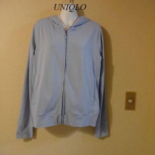 ユニクロ(UNIQLO)のUNIQLOユニクロ♡柔らか水色パーカー(パーカー)