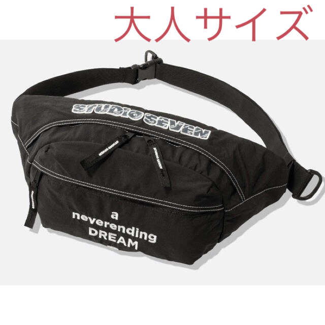 GU(ジーユー)のGU×studiosevenコラボ 大人サイズウエストポーチ ブラック 新品 メンズのバッグ(ウエストポーチ)の商品写真