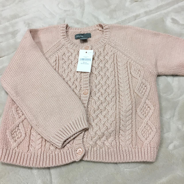 babyGAP(ベビーギャップ)の桜色カーディガン キッズ/ベビー/マタニティのキッズ服女の子用(90cm~)(カーディガン)の商品写真