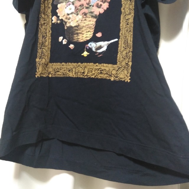 レッドレーベル　変形Tシャツ　額縁　鳥×花