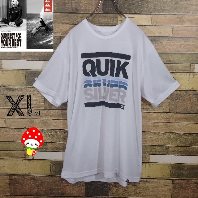 QUIKSILVER(クイックシルバー)の【 夏服 夏物 】クイックシルバー Tシャツ 白 XL ビックロゴ メンズのトップス(Tシャツ/カットソー(半袖/袖なし))の商品写真