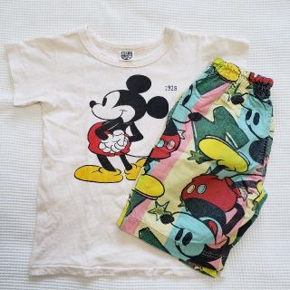 エフオーキッズ(F.O.KIDS)の140 エフオーキッズ ミッキーマウスTシャツ&短パンセット(Tシャツ/カットソー)