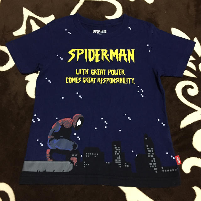 UNIQLO(ユニクロ)のスパイダーマン 半袖 キッズ/ベビー/マタニティのキッズ服男の子用(90cm~)(Tシャツ/カットソー)の商品写真