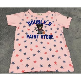 ダブルビー(DOUBLE.B)のミキハウスダブルビービー君星柄半袖Tシャツ男の子女の子保育園幼稚園小学校120(Tシャツ/カットソー)