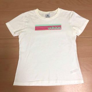 アディダス(adidas)のadidasホワイトTシャツ(Tシャツ(半袖/袖なし))