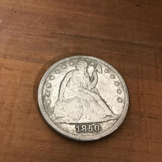 アメリカ　古銭　1850年　シルバー(貨幣)