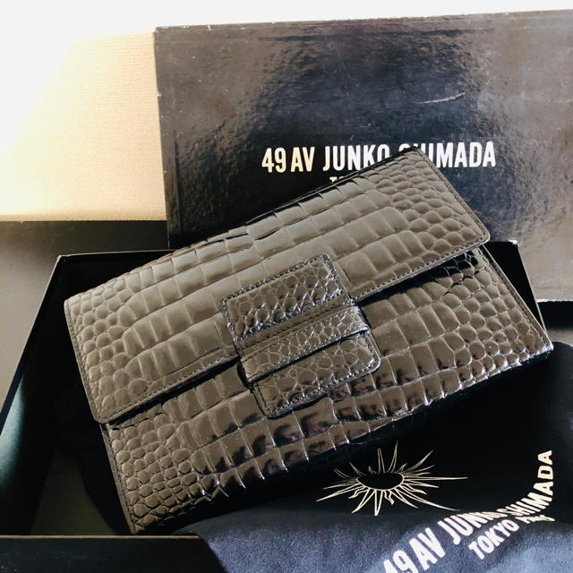 49 AV JUNKO SHIMADA 牛革クロコ型押しクラッチバッグ - バッグ 49 AV JUNKO SHIMADA 牛革クロコ型押しクラッチバッグ - バッグ