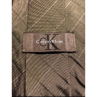 カルバンクライン(Calvin Klein)の【Calvin Klein】美品　ネクタイ　光沢あるチェック柄(ネクタイ)