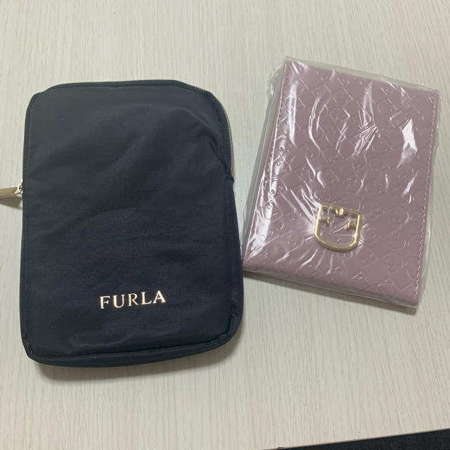 Furla(フルラ)の雑誌付録★フルラ★ミラー、ポーチセット レディースのファッション小物(ミラー)の商品写真