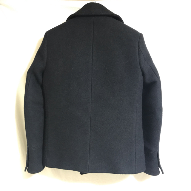 BALMAIN(バルマン)の本物 高級 バルマンオム エンブレム銀ボタン メルトン Pコート ジャケット 黒 メンズのジャケット/アウター(ピーコート)の商品写真