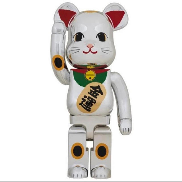 春先取りの 招き猫 BE@RBRICK - TOY MEDICOM 銀メッキ 1000% 弐