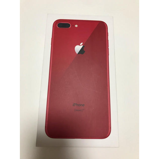iPhone8plus 空箱 ステッカー（Red 256GB） スマホ/家電/カメラのスマートフォン/携帯電話(その他)の商品写真