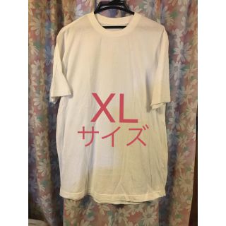 無地　白Tシャツ　ホワイトTシャツ　XL(Tシャツ/カットソー(半袖/袖なし))