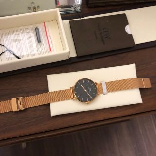 ダニエルウェリントン(Daniel Wellington)のDWのメッシュピンクゴールドの腕時計(腕時計)