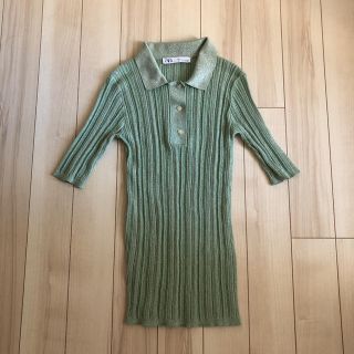 ザラ(ZARA)の【新品未使用】ZARA サマーニット ポロシャツ(ポロシャツ)