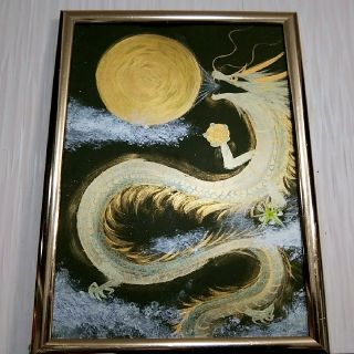 龍 白龍 風水 開運 金運 絵画 龍 龍神 一筆龍 黄金 赤富士 仏画