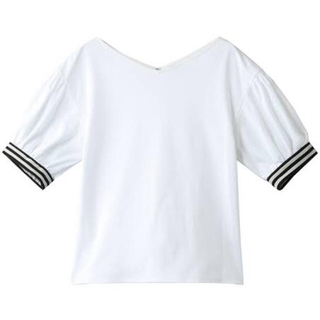 ドゥロワー(Drawer)のTUCKED SLEEVES TEE BORDERS at BALCONY (Tシャツ(半袖/袖なし))