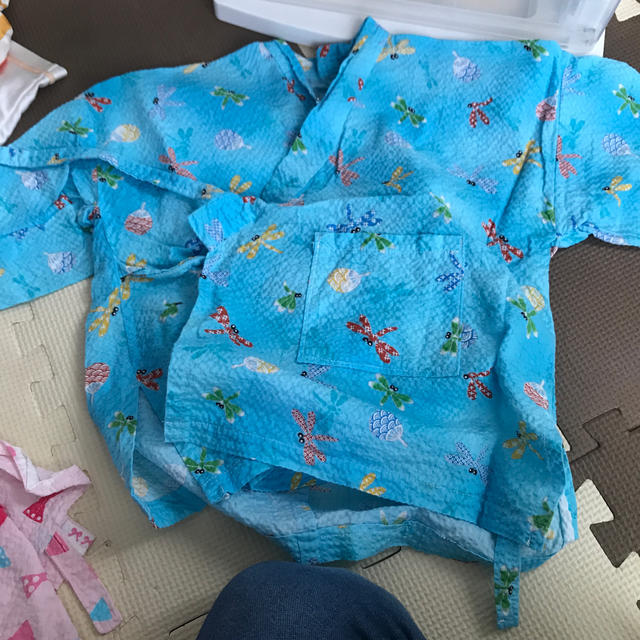 ハンドメイド　甚平　100 キッズ/ベビー/マタニティのキッズ服男の子用(90cm~)(甚平/浴衣)の商品写真