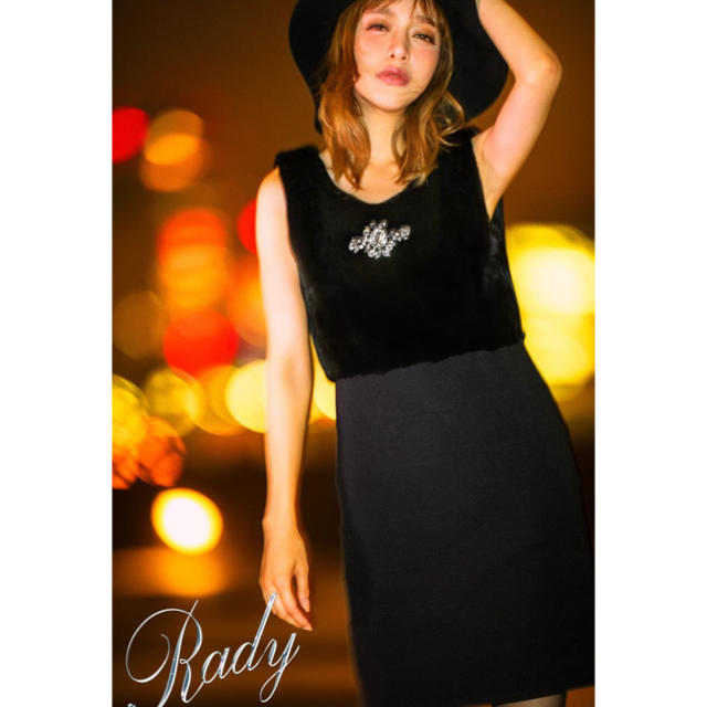 Rady ファー　ワンピ　Freeワンピース