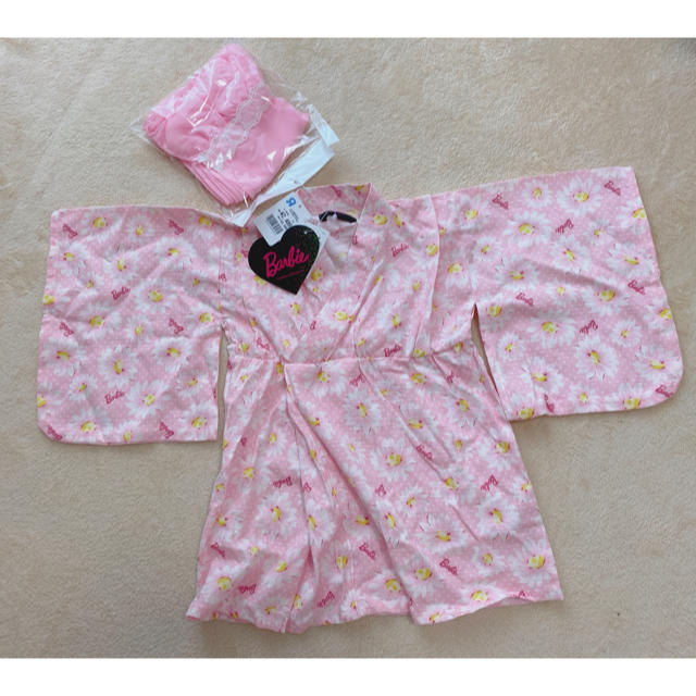 Barbie(バービー)のBarbie 浴衣 女の子 浴衣ドレス 新品 未使用 キッズ/ベビー/マタニティのベビー服(~85cm)(甚平/浴衣)の商品写真