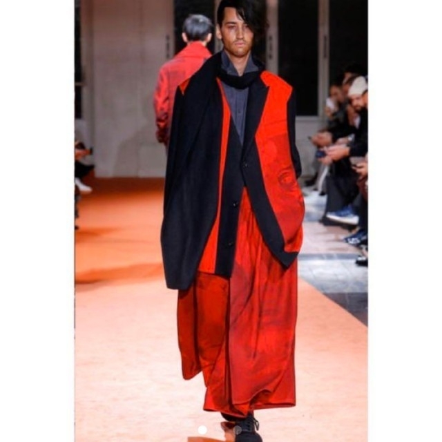 ヨウジヤマモト 18aw 赤フラノストールジャケット