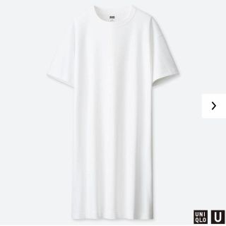 ユニクロ(UNIQLO)のUNIQLO クルーネックTワンピース ユニクロ　XL 新品タグ付き(Tシャツ(半袖/袖なし))