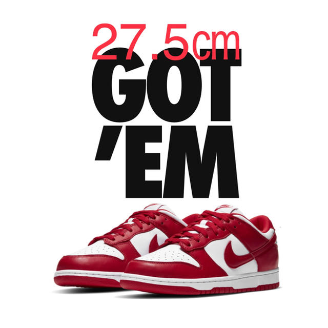 NIKE DUNK LOW UNIVERSITY RED 27.5㎝