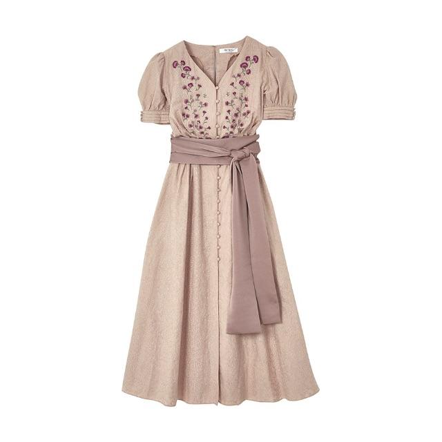 っとしまっ snidel Her lip to Tie Front Embroidery Dressの通販 by