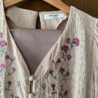 Tie Front Embroidery Dress herlipto 刺繍 property-madagascar.com