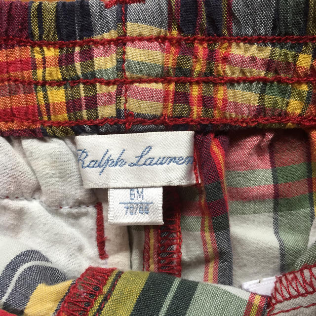 Ralph Lauren(ラルフローレン)のラルフローレン チェック ショートパンツ 6M キッズ/ベビー/マタニティのベビー服(~85cm)(パンツ)の商品写真