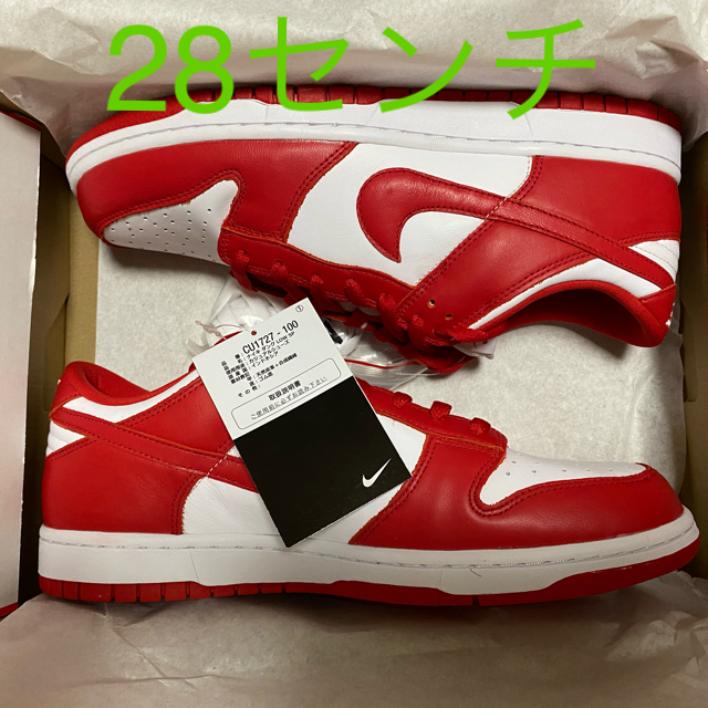 NIKE(ナイキ)のNIKE DUNK LOW SP WHITE / UNIVERSITY RED メンズの靴/シューズ(スニーカー)の商品写真