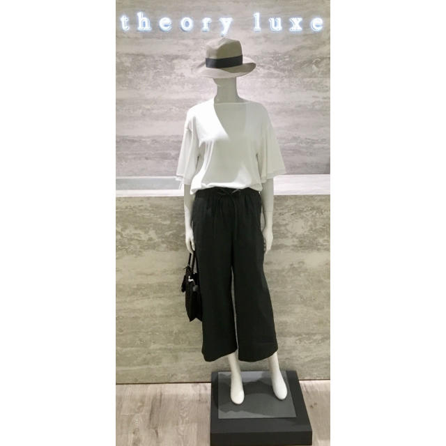 Theory luxe 21ss リネンワイドクロップドパンツ