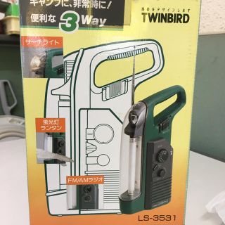 ツインバード(TWINBIRD)の新品　ツインバード 多機能蛍光灯ランタンS　LS-3531GR　防災グッズ(防災関連グッズ)