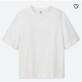 ユニクロ(UNIQLO)の【新品】UNIQLO クロップドクルーネックT（半袖）(Tシャツ(半袖/袖なし))