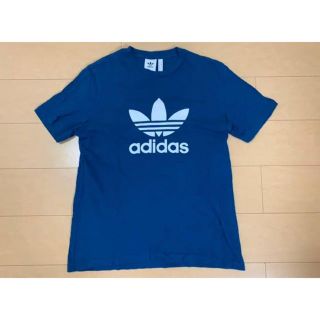 アディダス(adidas)のアディダス　オリジナルス　TEE adidas ブルー　O(XL) トレフォイル(Tシャツ/カットソー(半袖/袖なし))