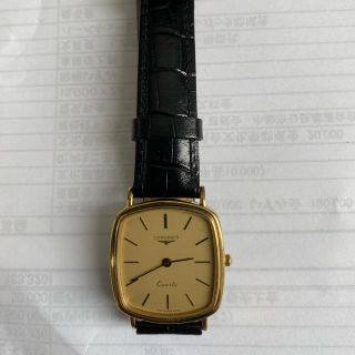 ロンジン(LONGINES)のLONGINES ロンジン スクエア 文字盤ゴールド クォーツ(腕時計(アナログ))