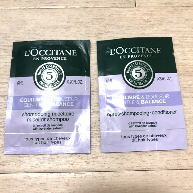 L'OCCITANE(ロクシタン)の【Loccitane】ロクシタン　試供品　シャンプー　コンディショナー インテリア/住まい/日用品の日用品/生活雑貨/旅行(旅行用品)の商品写真