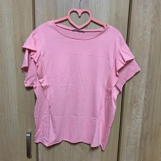 ザラ(ZARA)の【ユキ様専用】ZARA ピンク　フリル　トップス(Tシャツ(半袖/袖なし))