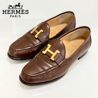 エルメス(Hermes)の1589 エルメス Hローファー ブラウン(ローファー/革靴)