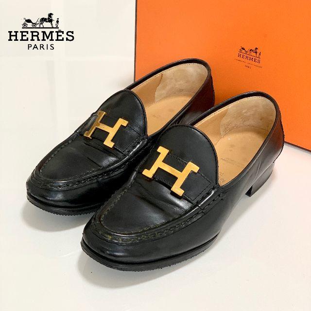 Hermes - ゆん様専用 1588 エルメス Hローファー 黒の通販 by mame's shop｜エルメスならラクマ