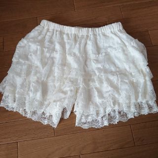 フリルレース かぼちゃパンツ ２枚セット(ショートパンツ)