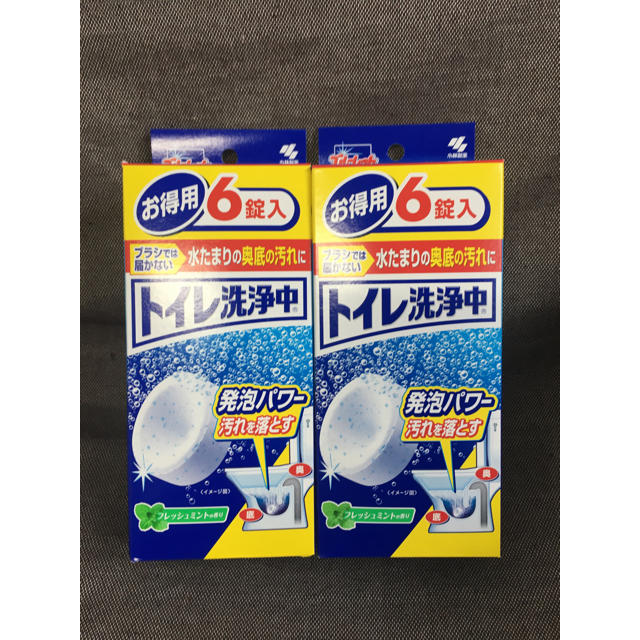 小林製薬(コバヤシセイヤク)の小林製薬　トイレ洗浄中　12錠 インテリア/住まい/日用品の日用品/生活雑貨/旅行(洗剤/柔軟剤)の商品写真