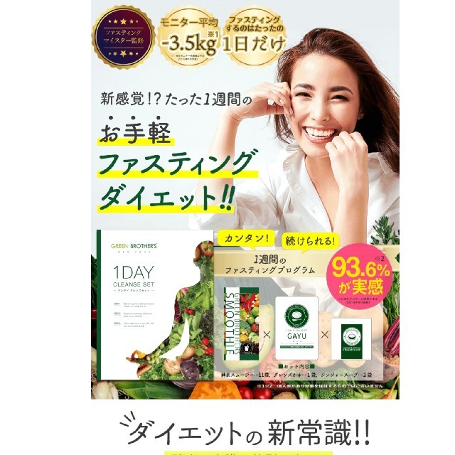 GB 1DAY ワンデイ　クレンズセット　ファスティング コスメ/美容のダイエット(ダイエット食品)の商品写真