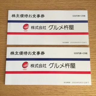 ともっぺさん専用　杵屋優待券2万円分(レストラン/食事券)