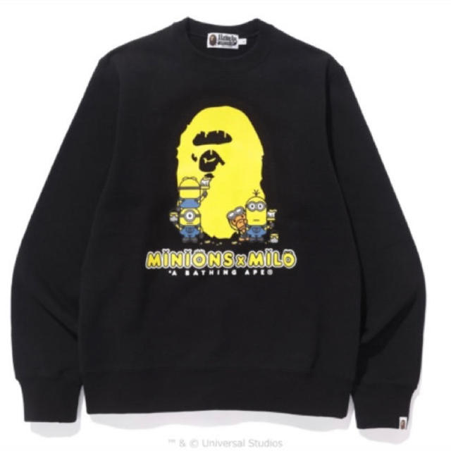 A BATHING APE(アベイシングエイプ)のMINIONS x A BATHING APE CREWNECK メンズのトップス(スウェット)の商品写真