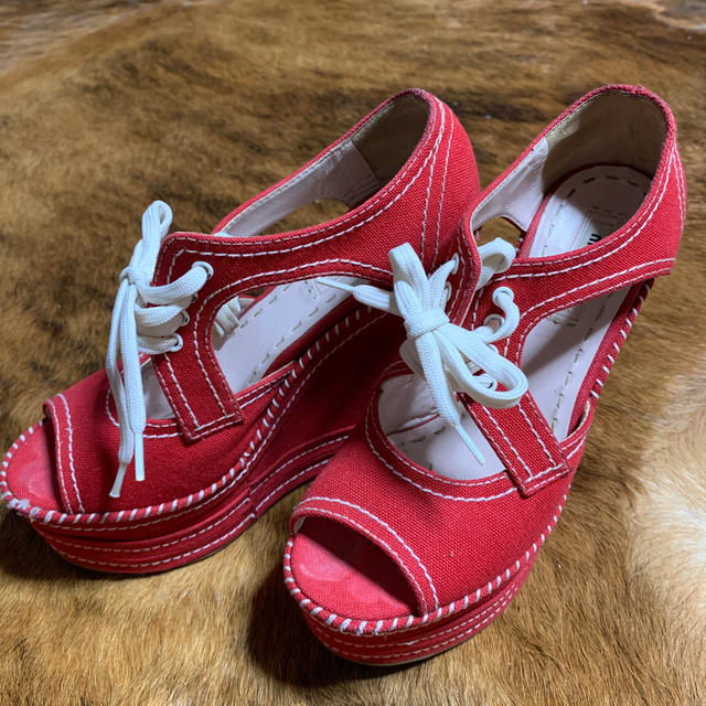 うございま miumiu ウェッジサンダル 36の通販 by shaka ※プロフィール