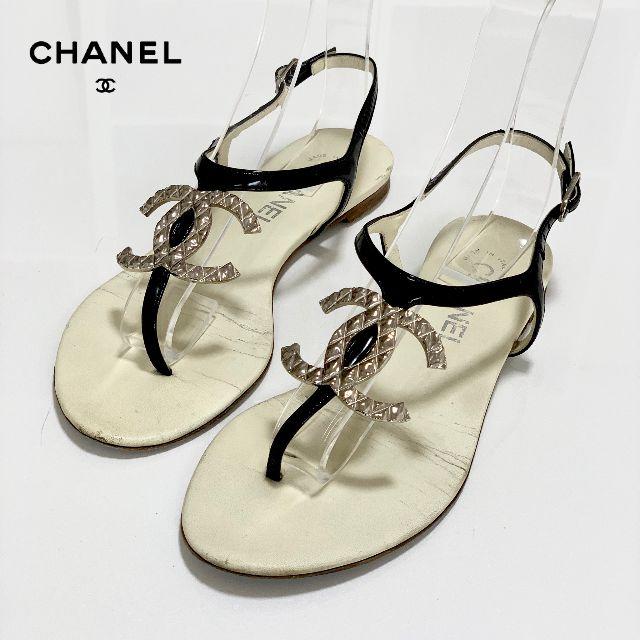 CHANEL(シャネル)の1433 シャネル ココマーク トングサンダル レディースの靴/シューズ(サンダル)の商品写真