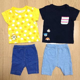 ユニクロ(UNIQLO)の70cm【UNIQLO】4点セット(Ｔシャツ)