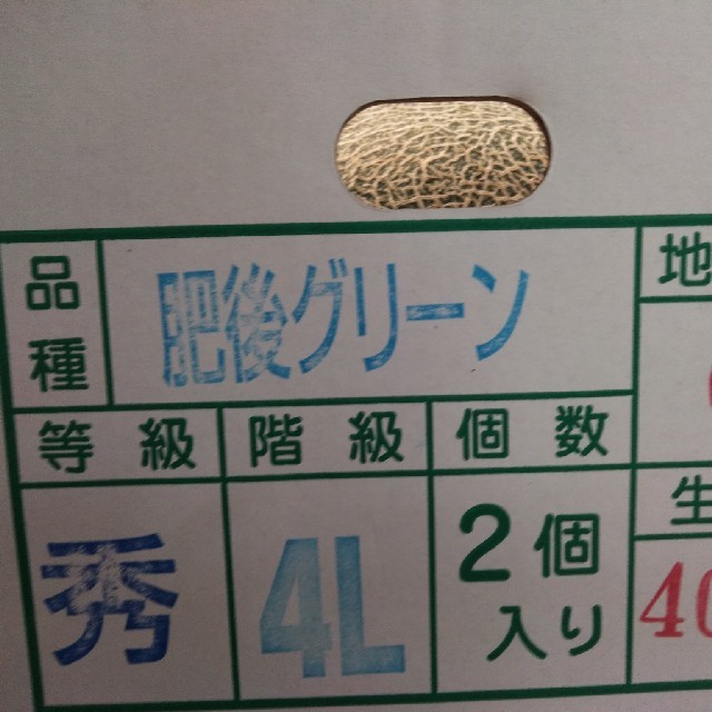 めちゃくちゃ甘〜い‼数量限定!大好評の熊本県産肥後グリーン4Lサイズ2玉セット! 食品/飲料/酒の食品(フルーツ)の商品写真